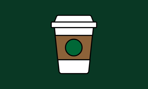 Coffee cup representing sample tasting